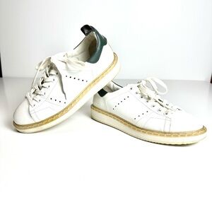 Golden Goose Women’s Starter White & Green Leather Trainers Size 37 or 7